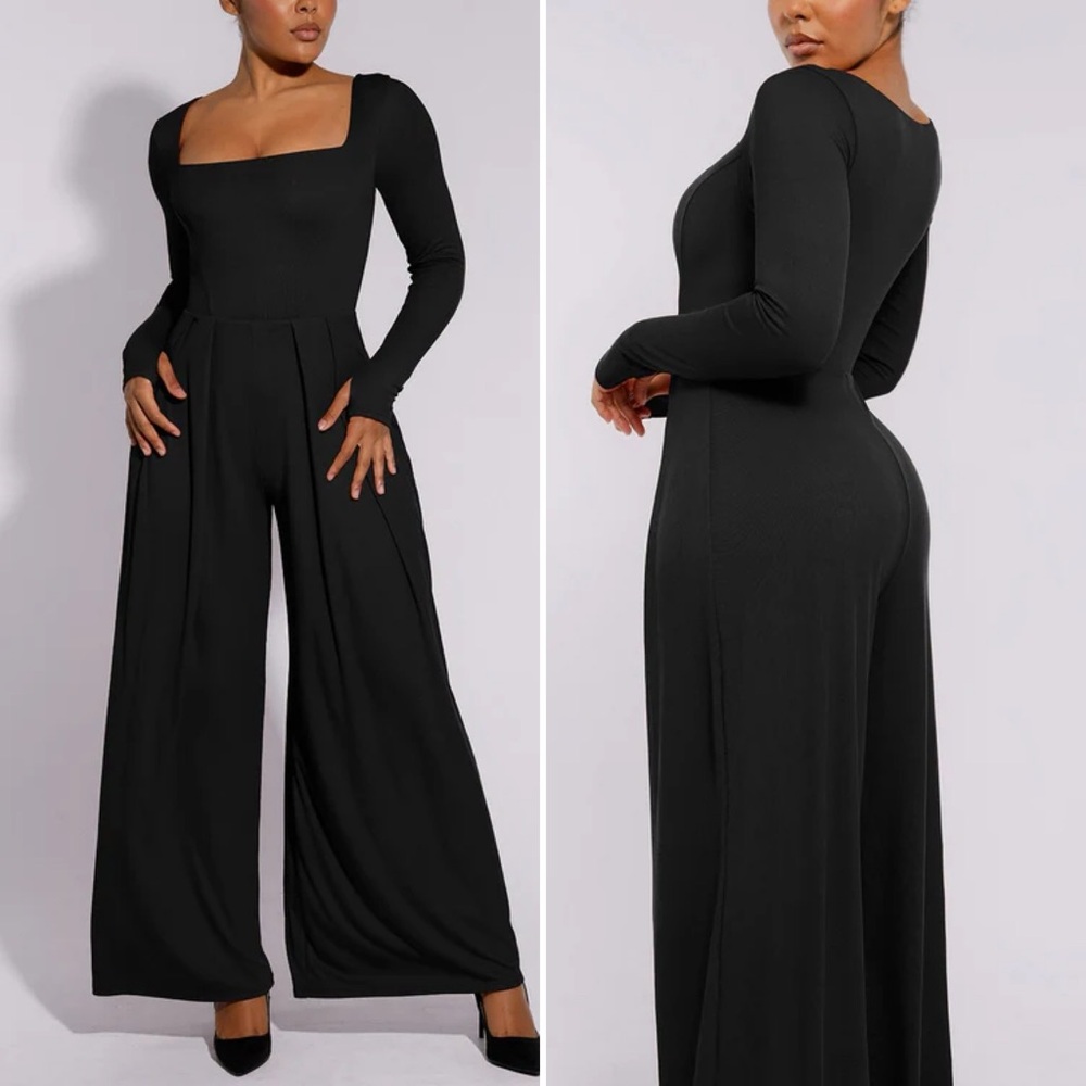 NWT Shapellx Airslim square neck built in shaping jumpsuit long sleeves 4XL